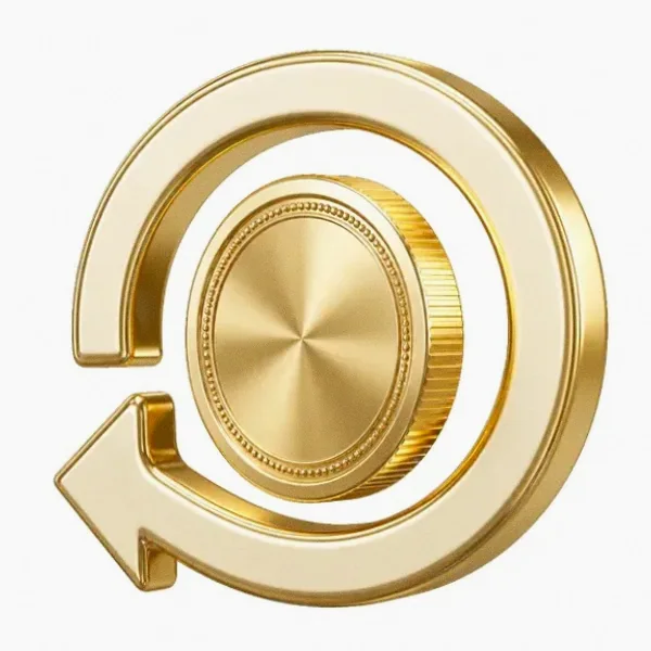 Coin with circular arrow — Casino Tucan